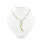 Image 3 of Gold pendant of a Zulfiqar with zirconia