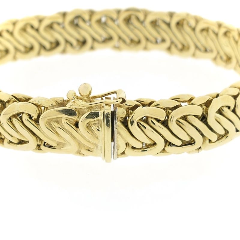 Image 4 of Gold French gourmet link bracelet