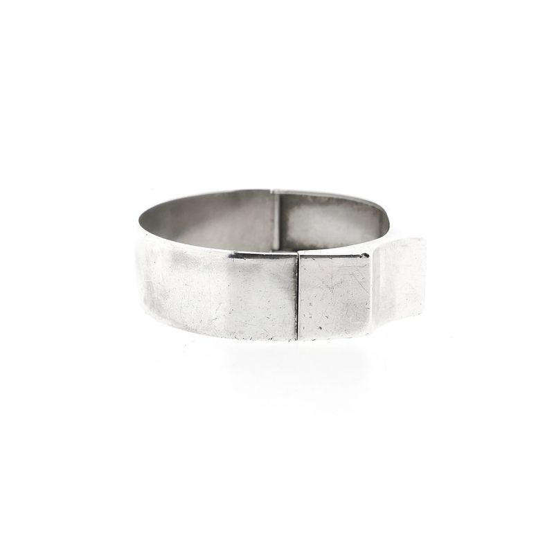 Image 3 of Silver Artistic Slave Bracelet; Size M/L