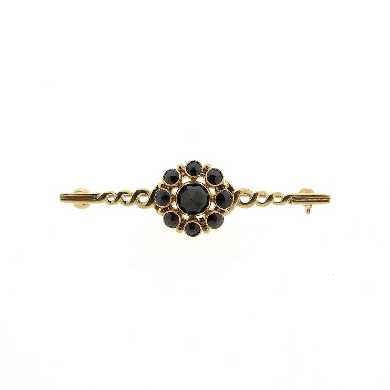 Image 1 of Antique gold brooch with garnet