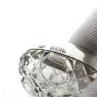 Image 4 of Crystal salt and pepper shaker set with silver rim | Vintage