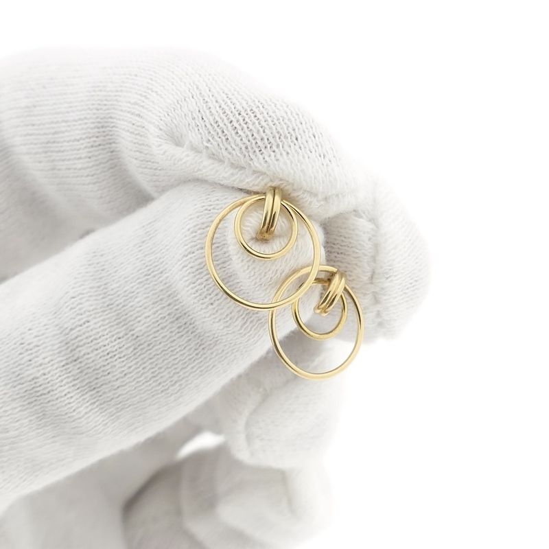 Image 10 of Gold stud earrings | Circles