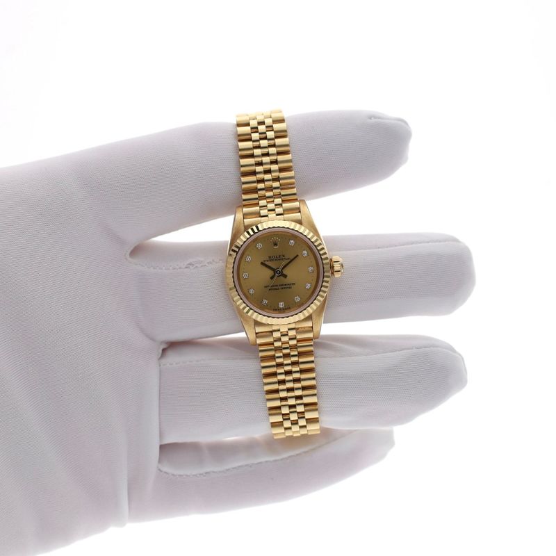 Image 5 of Rolex Oyster Perpetual 26mm 76198; 18ct. Yellow Gold Ladies Watch