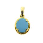 Image 8 of Vintage gold pendant with turquoise