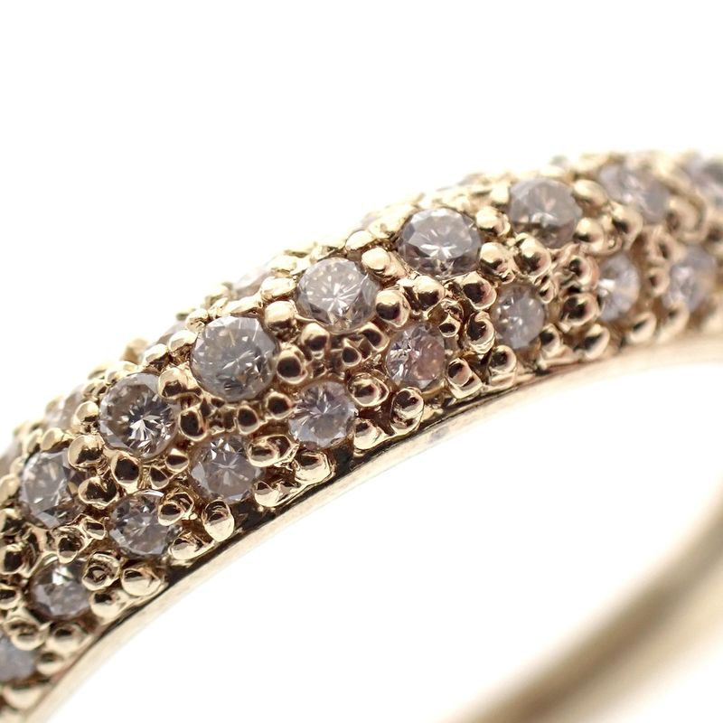 Image 2 of Gold ring with pavé diamonds 0.35 ct.