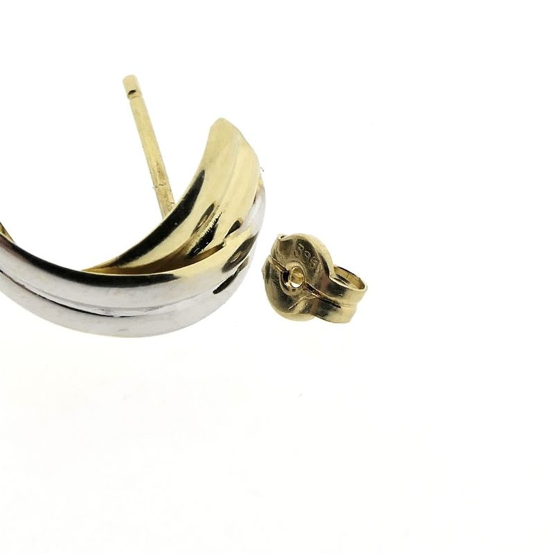 Image 5 of Two-tone gold stud earrings