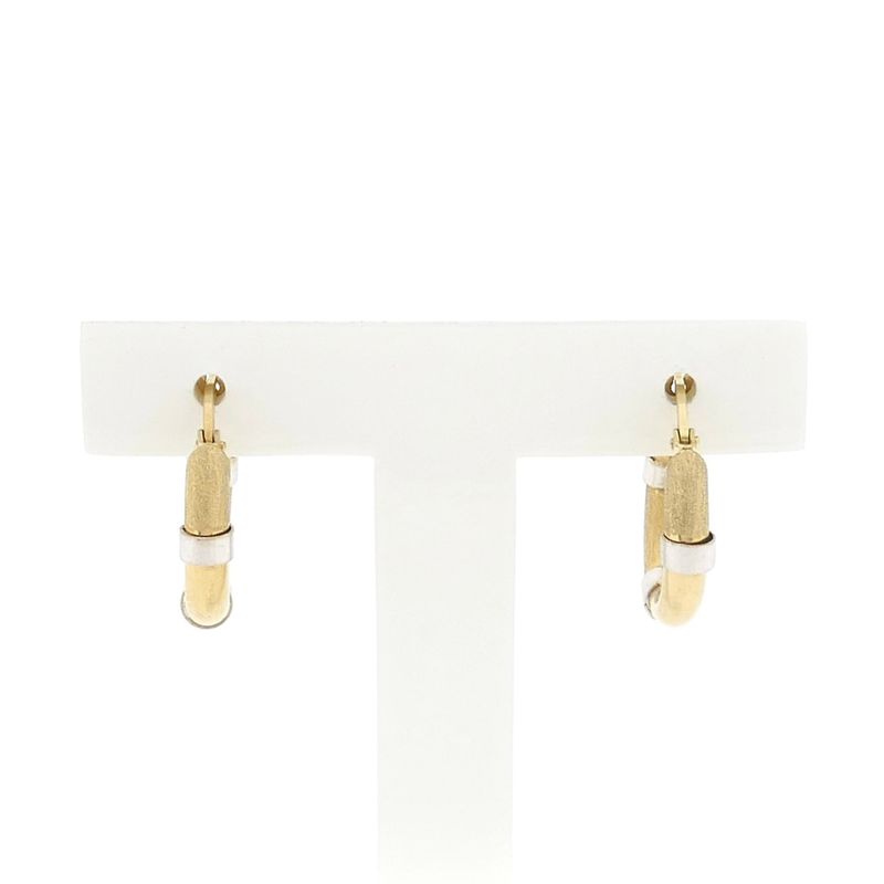 Image 3 of Bicolor Gold Earrings ; Ø 16.5