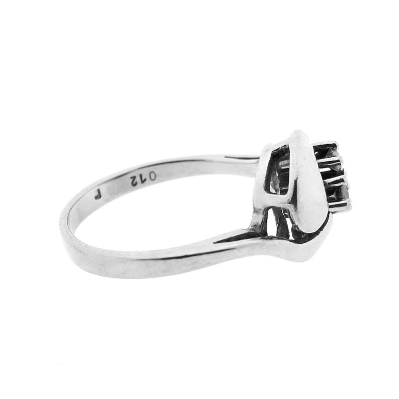 Image 5 of White gold ring with diamond | 0.12 ct.