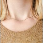 Image 2 of Gold thin gourmet link necklace | 42 cm