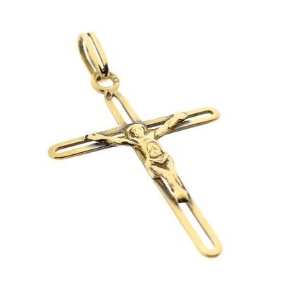 Image 2 of Gold pendant of a cross with corpus