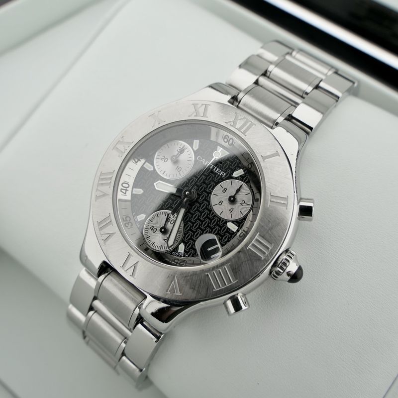 Image 12 of Cartier Chronoscaph 21 Ref. 2424; Unisex chronograph watch
