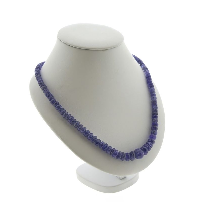 Image 3 of Amethyst bead necklace with gold clasp | 45 cm