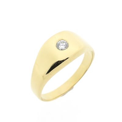 Image 1 of Gold men's ring with diamond; 0.20 ct.