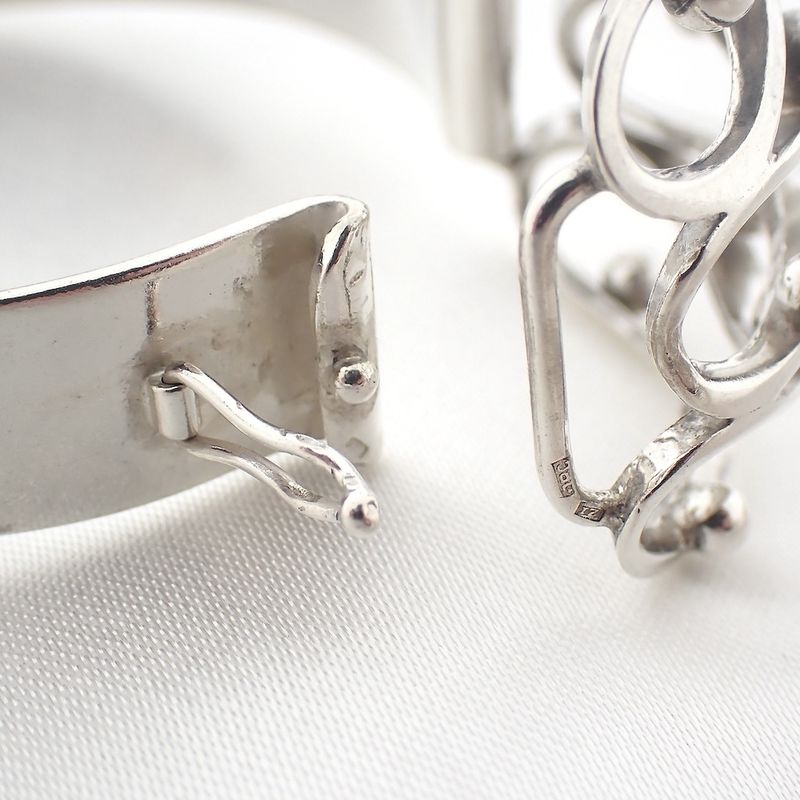 Image 5 of Silver bracelet with a fantasy design; E. Granit & Co | Ø 48 mm
