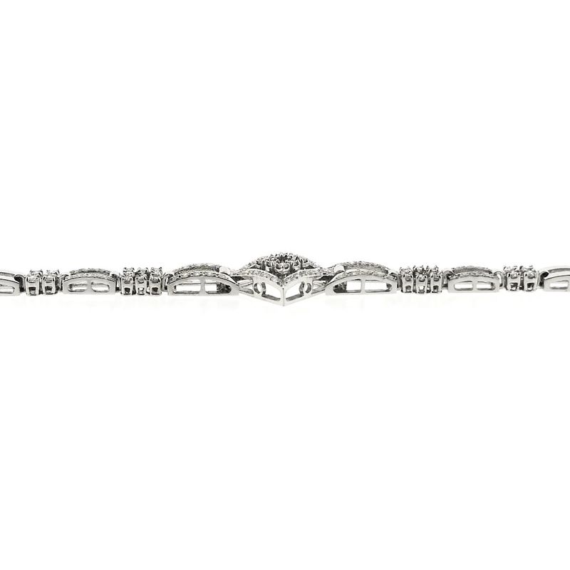 Image 6 of White gold link bracelet with 1.40 ct diamond.