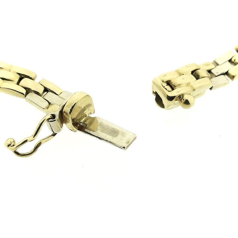 Image 6 of Two-tone gold panther link bracelet | 19 cm