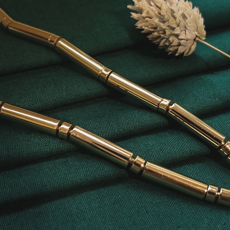 Image 2 of Golden Bamboo link chain