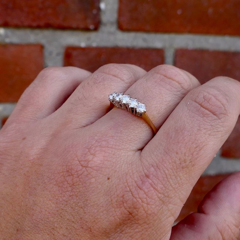 Image 11 of Gold Ring with Diamonds; 0.55 ct.