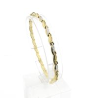Two-tone gold fantasy link bracelet | 19 cm