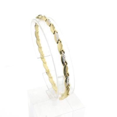 Image 1 of Two-tone gold fantasy link bracelet | 19 cm