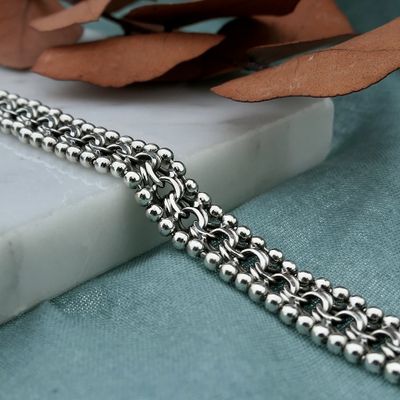 Image 2 of Silver gallery wire link bracelet | 20 cm