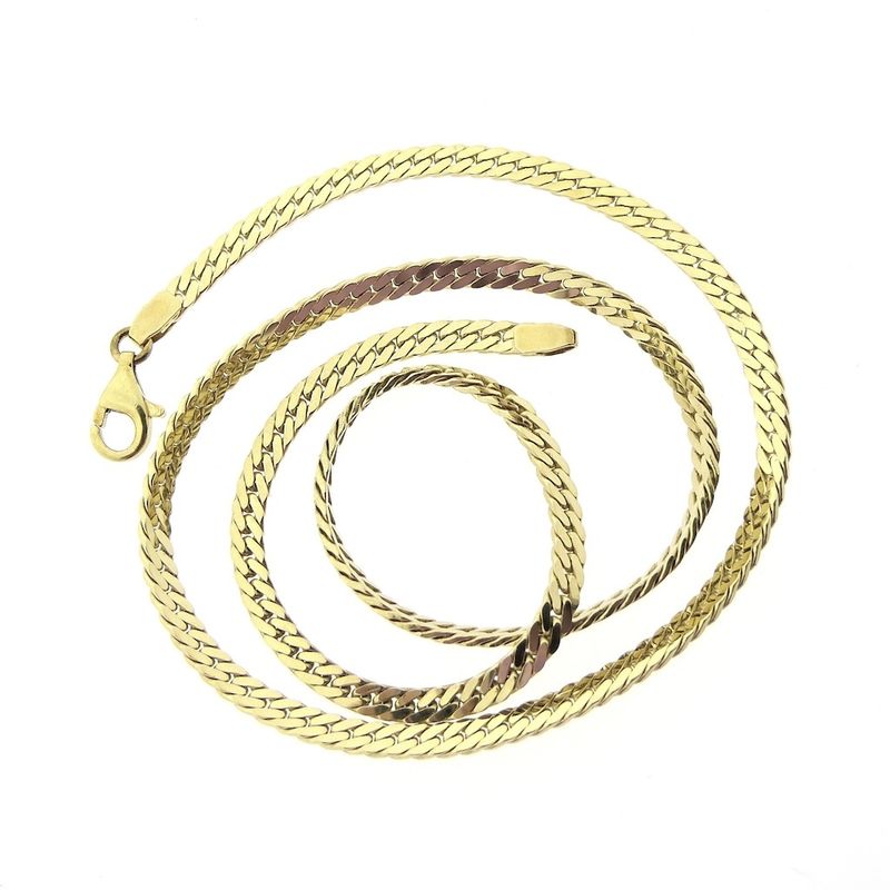 Image 5 of Gold flat gourmet link chain