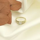 Image 8 of Silver ring with zirconia; Gold plated