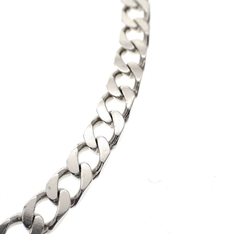 Image 5 of Silver flat gourmet link bracelet | 22 cm