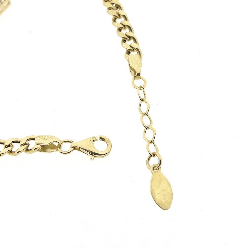Image 4 of Gold gourmet link bracelet with zirconia | 19 cm - 21 cm