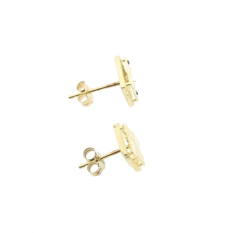 Image 9 of Gold square fantasy stud earrings