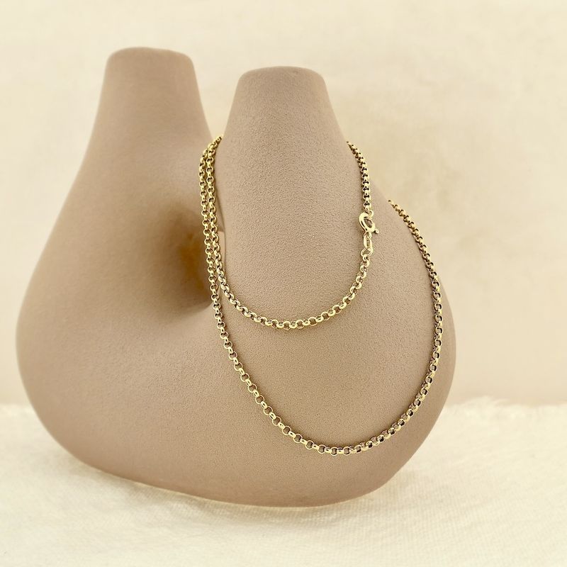 Image 2 of Gold jasseron link chain | 54 cm