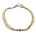 Image 1 of Two-tone gold snake link bracelet; Cetas