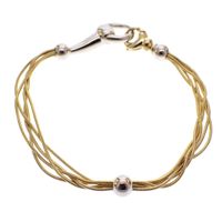 Two-tone gold snake link bracelet; Cetas