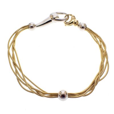 Two-tone gold snake link bracelet; Cetas Image 1 of Two-tone gold snake link bracelet; Cetas