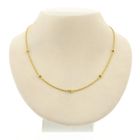 Image 1 of 8K Twisted Link Chain with Beads | 40cm - 42cm