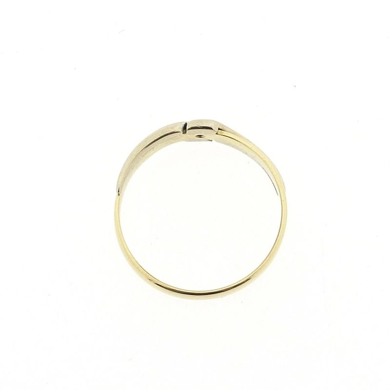 Image 5 of Two-tone gold solitaire ring with diamond | 0.02 ct.