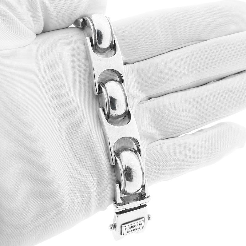 Image 11 of Silver robust Buddha to Buddha bracelet | 20 cm