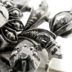 Image 10 of Silver Art Nouveau brooch set with rose-cut diamonds