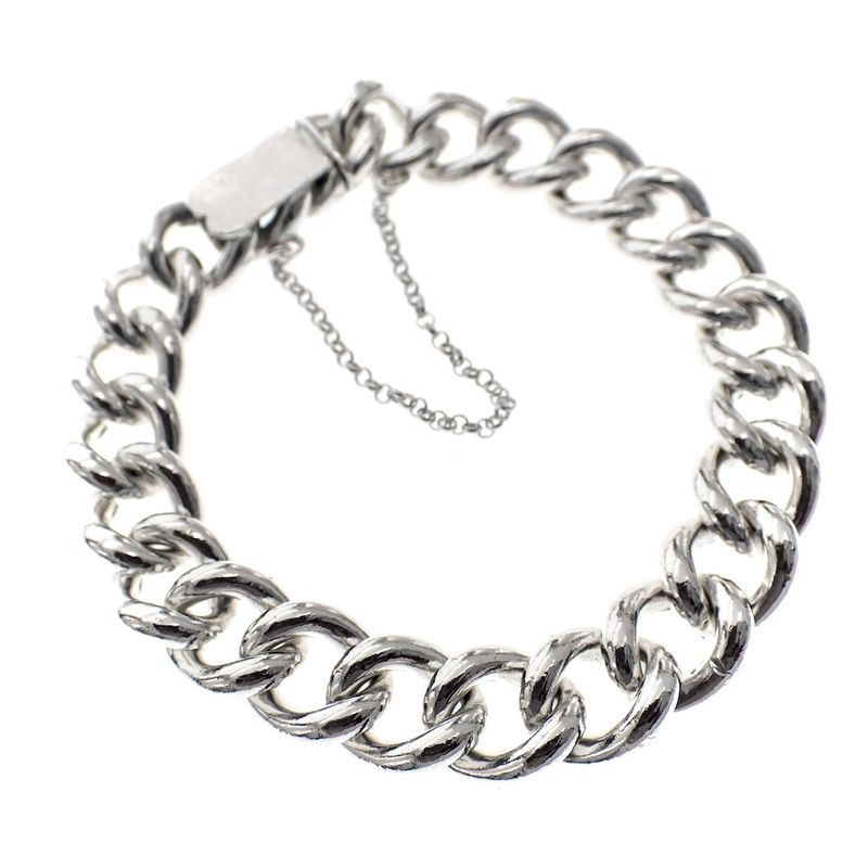 Image 3 of Robust silver gourmet link bracelet