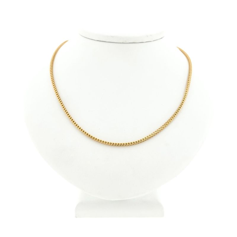 Image 3 of Square Fox Tail Chain; 14 Karat; 45.5 cm