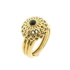 Afbeelding 1 van Vintage gouden ring met toermalijn