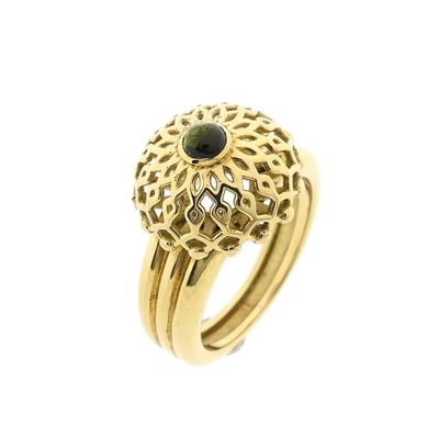 Afbeelding 1 van Vintage gouden ring met toermalijn