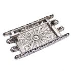 Image 3 of Unique 18 kt white gold brooch set with diamonds of approx. 4.70 ct.