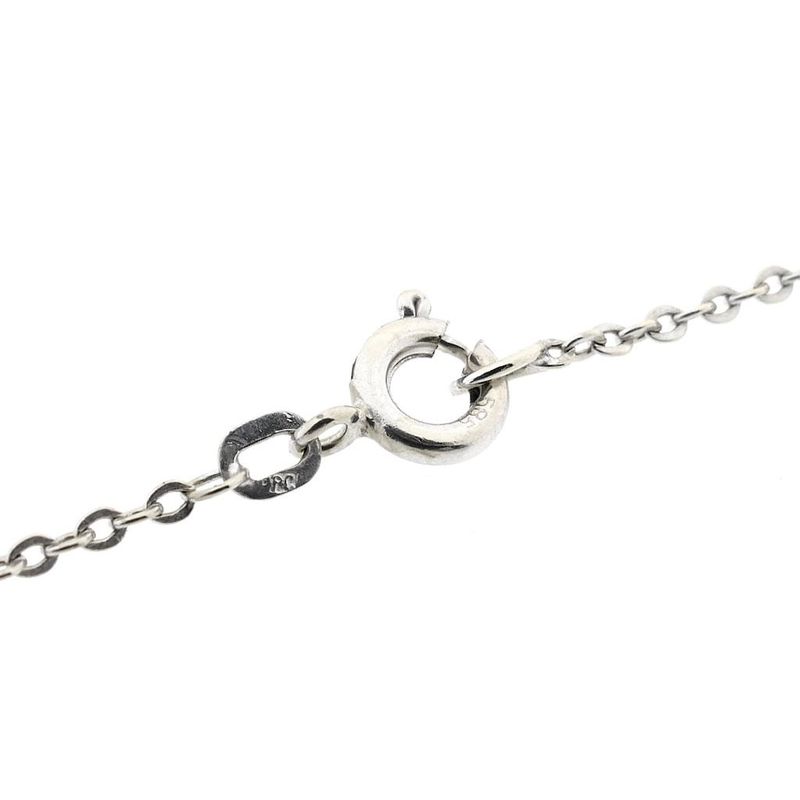 Image 3 of White gold anchor link necklace