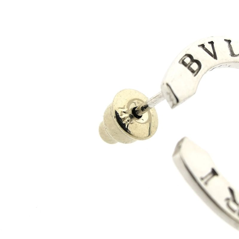Image 3 of White gold earrings; BVLGARI lookalike