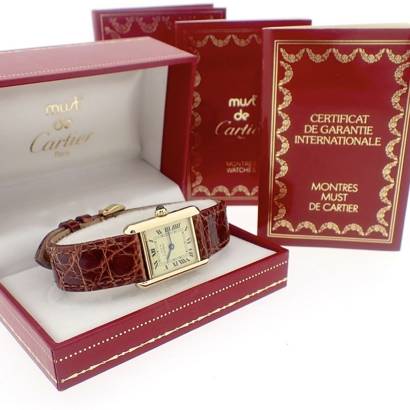 Image 2 of Cartier Tank 'Vermeil'; Women's watch