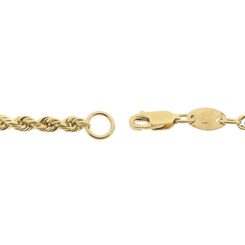 Image 9 of Gold twisted link chain with tassels and zirconia