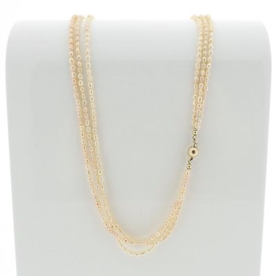 Image 1 of Pearl necklace with gold clasp.