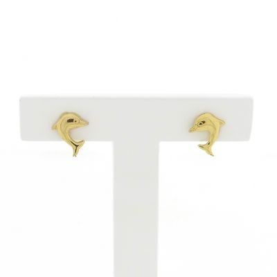 Image 1 of 8 kt. Dolphin stud earrings