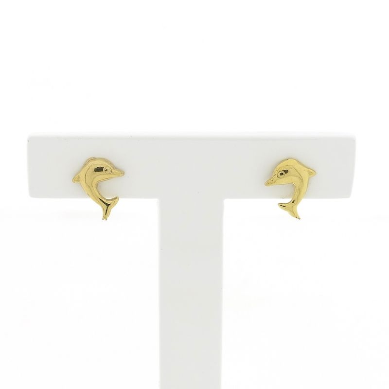 Image 1 of 8 kt. Dolphin stud earrings